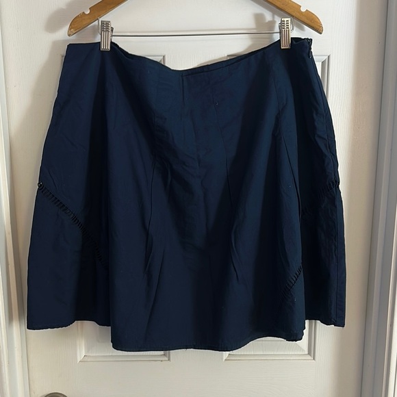 Lane Bryant navy a line skirt fully lined lattice detail size 22 - Picture 1 of 5